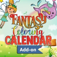Evergreen Fantasy Coloring Calendar ADD-ON Pages