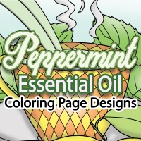 Peppermint Essential Oil Coloring Page Designs