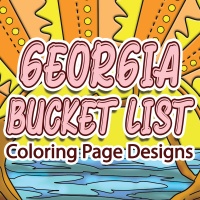 Georgia Bucket List Coloring Page Designs