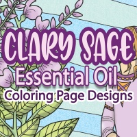 Clary Sage Essential Oil Coloring Page Designs