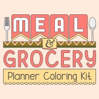 Meal & Grocery Coloring Planner Designs