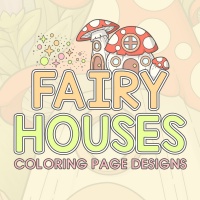 Fairy Houses Coloring Page Designs