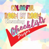 Colorful Room By Room Cleaning Checklists Planner Designs