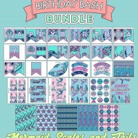 Colorful Birthday Bash Bundle - Mermaid Scales & Tails