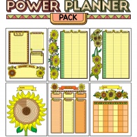 Colorful Power Planner Pack - Sunflowers