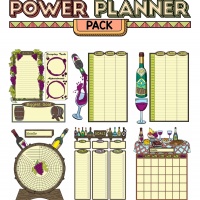 Colorful Power Planner Pack - Wine