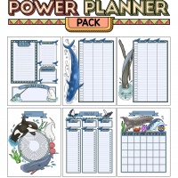 Colorful Power Planner Pack - Whales