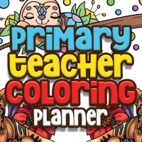 Primary Teacher Coloring Planner Designs