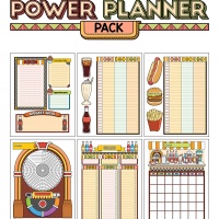 Colorful Power Planner Pack - Retro Diner