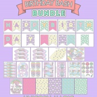 Colorful Birthday Bash Bundle - Unicorns