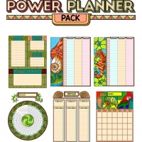 Colorful Power Planner Pack - Fibonacci Spiral