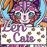 Zen Cats Coloring Page Designs