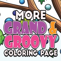 MORE Grand & Groovy Coloring Page Designs
