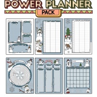 Colorful Power Planner Pack - Snowmen