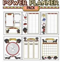 Colorful Power Planner Pack - Dachshunds