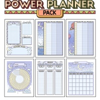 Colorful Power Planner Pack - Stars & Moon
