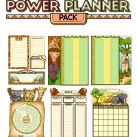 Colorful Power Planner Pack - Safari