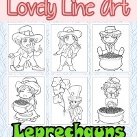 Lovely Lineart - Leprechauns