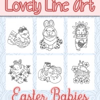 Lovely Lineart - Easter Babies
