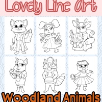 Lovely Lineart - Woodland Animals