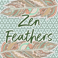 Zen Feathers Coloring Page Designs