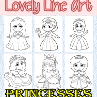 Lovely Lineart - Princesses