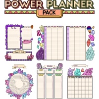 Colorful Power Planner Pack - Crystals