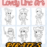 Lovely Lineart - Pirates