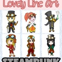 Colorful Lovely Lineart - Steampunk
