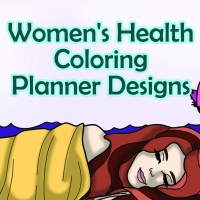 Women's Health Coloring Planner Designs