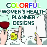 Colorful Women's Health Planner Designs