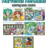 Marvelous Mermaids Coloring Book Covers