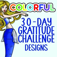 Colorful 30-Day Gratitude Challenge Journal Designs