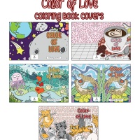 Color of Love Coloring Book Covers