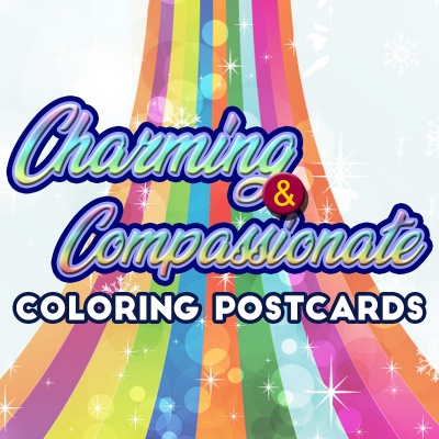 Charming & Compassionate Coloring Postcards