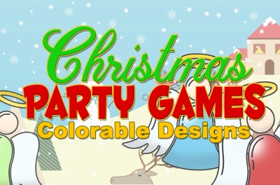 Christmas Party Games Coloring Page Designs
