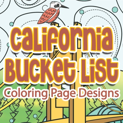 California Bucket List Coloring Page Designs