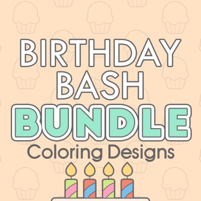 Birthday Bash Bundle Coloring Birthday Decor