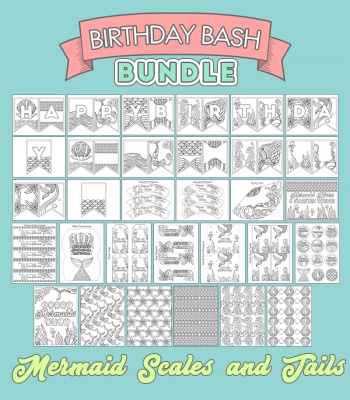 Birthday Bash Bundle - Mermaid Scales & Tails