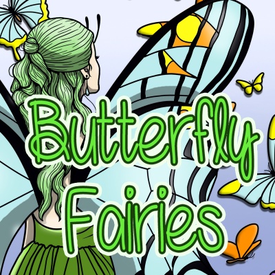 Butterfly Fairies Coloring Page Designs