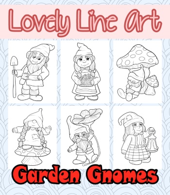 Lovely Lineart - Gnomes