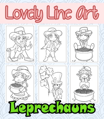 Lovely Lineart - Leprechauns