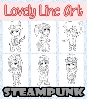 Lovely Lineart - Steampunk