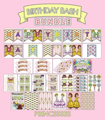 Colorful Birthday Bash Bundle - Princesses