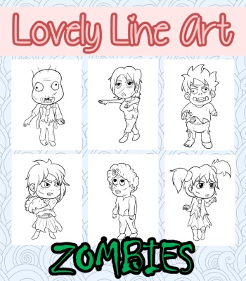 Lovely Lineart - Zombies