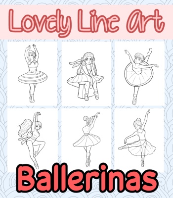 Lovely Lineart - Ballerinas