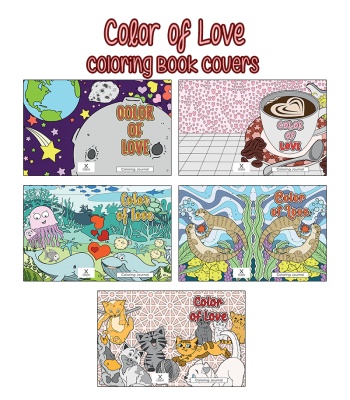 Color of Love Coloring Book Covers