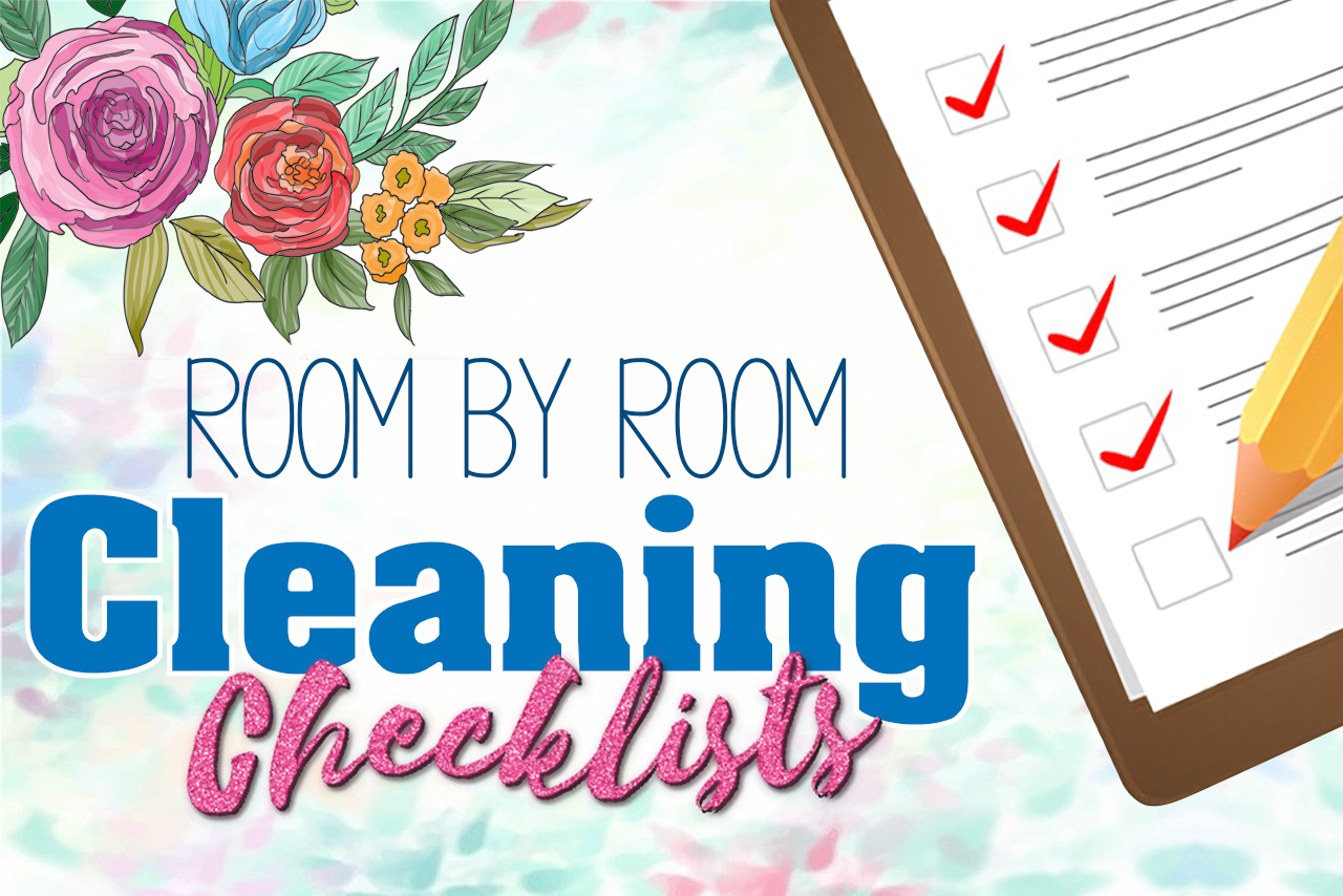 Room By Room Cleaning Checklists Coloring Planner Designs