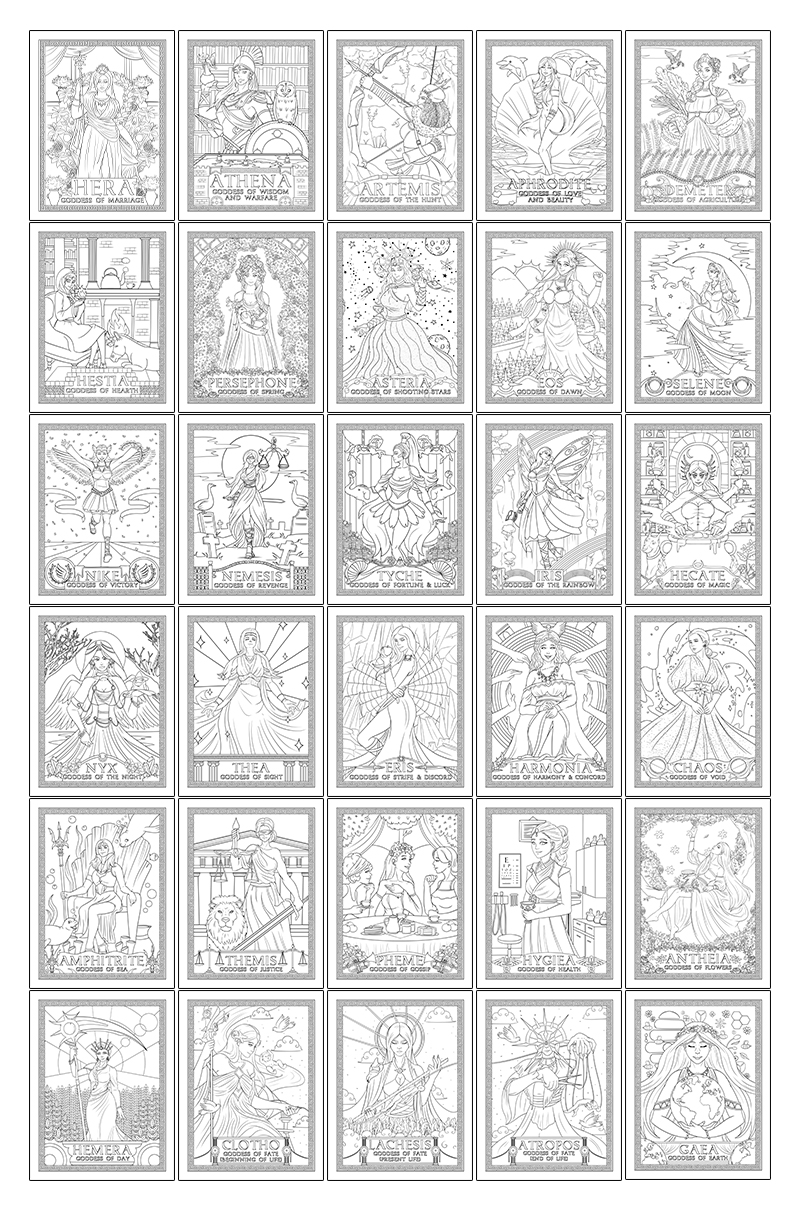 goddess coloring pages